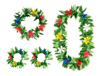 Opakowanie Zestaw hawajski zielony rozm. uniwersalny