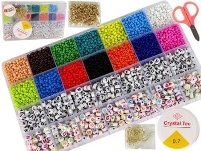 Opakowanie Zestaw koralików do robienia biżuterii 14 koloów