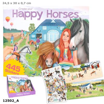 Opakowanie Zestaw kreatywny Koniki Happy Horses  z naklejkami 12502A