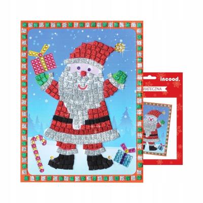 Opakowanie Zestaw kreatywny Mozaika Mikołaj z pianki