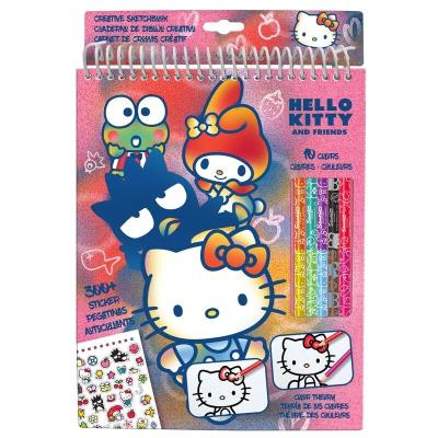 Zestaw kreatywny z kredkami 10 kolorów oraz naklejkami Hello Kitty HK50144. Wydawca: Kids Euroswan. SmakLiter.pl Opakowanie Zestaw kreatywny z kredkami 10 kolorów oraz naklejkami Hello Kitty HK50144