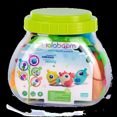 Opakowanie Zestaw kulko-klocków zwierzątka leśne 21 elementów 21 elementów Lalaboom 61676