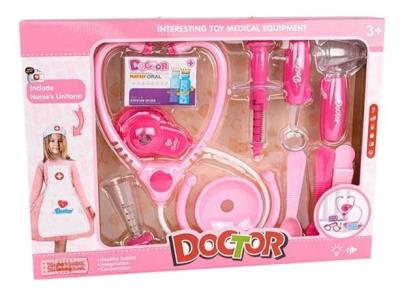 Opakowanie Zestaw lekarza z fartuchem 12el różowy
