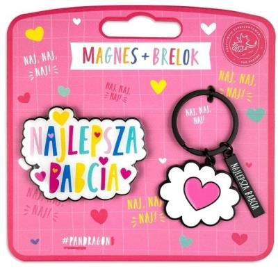 Opakowanie Zestaw magnes + brelok Najlepsza babcia