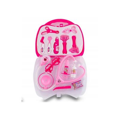 Opakowanie Zestaw małego lekarza w walizce różowy 14el