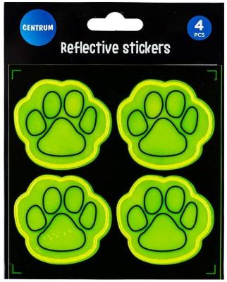 Opakowanie Zestaw naklejek odblaskowych Łapka 4szt