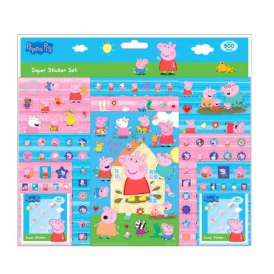 Opakowanie Zestaw Naklejek Świnka Peppa 500szt