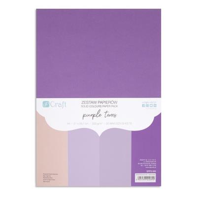 Opakowanie Zestaw papierów A4 20 arkuszy Purple tones 220g
