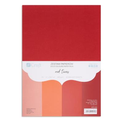 Zestaw papierów A4 20 arkuszy Red tones 220g. Wydawca: Dalprint. SmakLiter.pl Opakowanie Zestaw papierów A4 20 arkuszy Red tones 220g