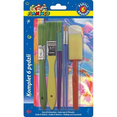 Zestaw pędzli i pędzli gąbkowych 6szt. Wydawca: Titanum. SmakLiter.pl Opakowanie Zestaw pędzli i pędzli gąbkowych 6szt