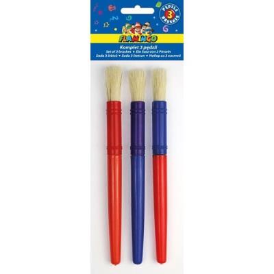 Zestaw pędzli okrągłych grubych 3szt. Wydawca: Titanum. SmakLiter.pl Opakowanie Zestaw pędzli okrągłych grubych 3szt