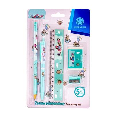 Zestaw piśmienniczy 5el Animals ASTRA. Wydawca: ASTRA papiernicze. SmakLiter.pl Opakowanie Zestaw piśmienniczy 5el Animals ASTRA