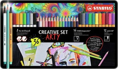 Opakowanie Zestaw piśmienniczy STABILO Creative Set ARTY 36 elementów