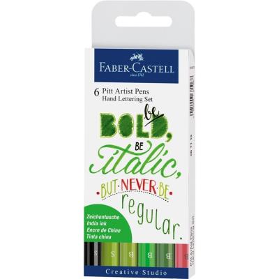 Opakowanie Zestaw Pitt Artist Pen Handlettering 6szt. w etui odcienie zieleni