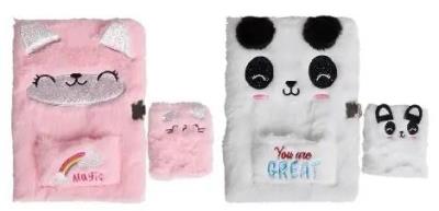 Opakowanie Zestaw pluszowych notesów A5 z kłódką i A7 MIX