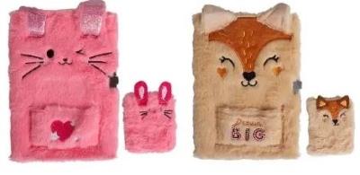 Opakowanie Zestaw pluszowych notesów A5 z kłódką i A7 MIX