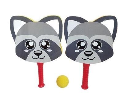 Zestaw rakietek piankowych Szop z piłeczką. Wydawca: ADAR. SmakLiter.pl Opakowanie Zestaw rakietek piankowych Szop z piłeczką