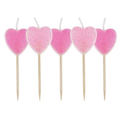 Opakowanie Zestaw świeczek walentynkowych na piku 5szt