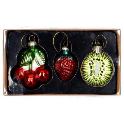 Opakowanie Zestaw szklanych zawieszek kraft z przykrywką 3szt