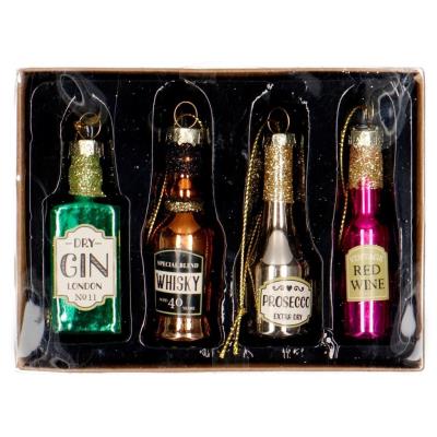 Opakowanie Zestaw szklanych zawieszek kraft z przykrywką 4szt