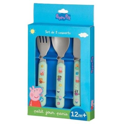 Opakowanie Zestaw sztućców dla dziecka 3el Świnka Peppa
