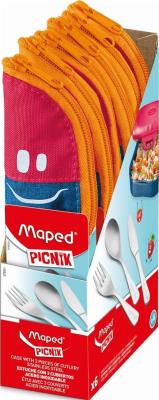 Opakowanie Zestaw sztućców Picnik Kids w różowym etui MAPED