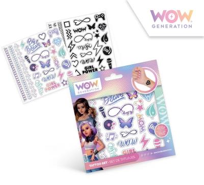 Zestaw tatuaży kolorowych i czarno-białych WOW 50 szt.. Wydawca: Kids Euroswan. SmakLiter.pl Opakowanie Zestaw tatuaży kolorowych i czarno-białych WOW 50 szt.