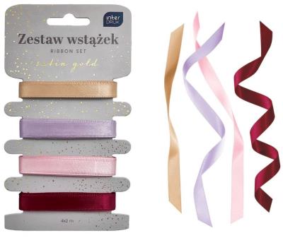 Opakowanie Zestaw wstążek 4x2m Satin Gold