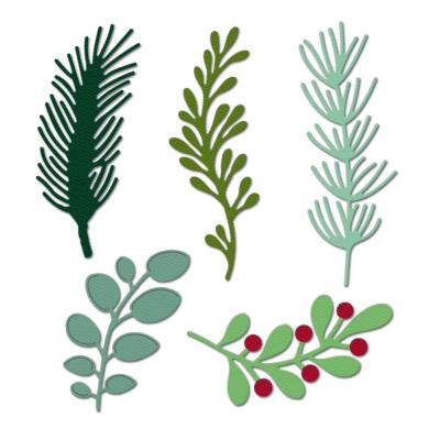 Opakowanie Zestaw wykrojników - Leśne gałązki 5szt