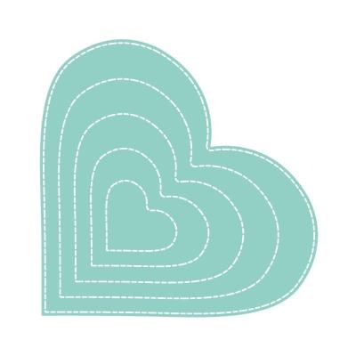 Opakowanie Zestaw wykrojników - Serca 12cm x 12cm 5szt