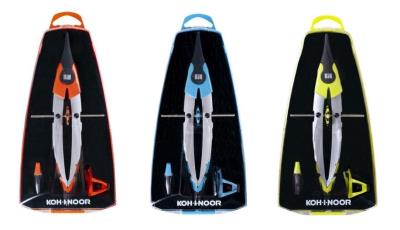 Zestaw z cyrklem 3 elementy. Wydawca: Koh-I-Noor. SmakLiter.pl Opakowanie Zestaw z cyrklem 3 elementy