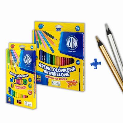 Opakowanie Zestaw z kredkami tęczowy