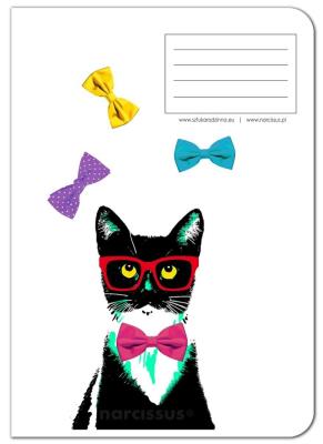 Zeszyt A4 60k kratka PP Fun Cat pakiet 4 sztuk mix. Wydawca: Narcissus. SmakLiter.pl Opakowanie Zeszyt A4 60k kratka PP Fun Cat pakiet 4 sztuk mix