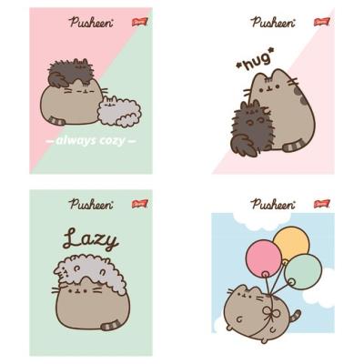 Opakowanie Zeszyt A5 32 k. kratka Pusheen mix wzorów paczka 15 szt.
