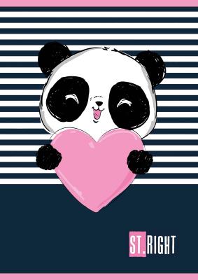 Opakowanie Zeszyt A5 32k 3-linia kolorowa ST.RIGHT mix dziewczęcy 1szt.