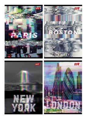 Opakowanie Zeszyt A5/60K kratka Glitched City (10szt)