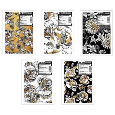 Opakowanie Zeszyt A5/60K linia Flowers Gold brokat (10szt)
