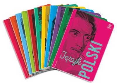 Zeszyt A5 64K tematyczny Famous & timeless pakiet 10 sztuk. Wydawca: Elanders. SmakLiter.pl Opakowanie Zeszyt A5 64K tematyczny Famous & timeless pakiet 10 sztuk