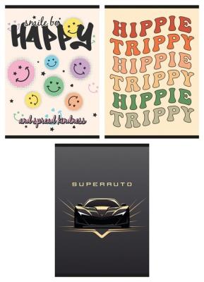 Opakowanie Zeszyt GIMBOO A4 w kratkę 32 kartki mix