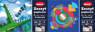 Opakowanie Zeszyt papierów kolor. kredowanych A4/8K (10szt)