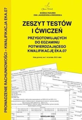 Okładka książki Zeszyt testów i ćw do egzaminu kwalifikacja EKA07