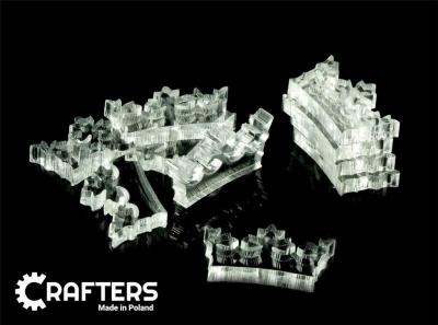 Opakowanie Żetony akryl przezroczyste korona 10szt.