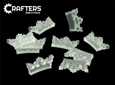 Opakowanie Żetony akryl satynowe korona 10szt.