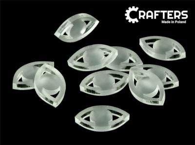 Opakowanie Żetony akryl satynowe oko 10szt.