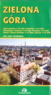 Zielona Góra - plan miasta w.2023. Autor:   Praca zbiorowa. SmakLiter.pl Okładka książki Zielona Góra - plan miasta w.2023