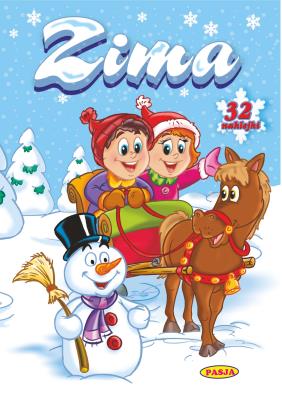 Zima. Kolorowanka. Autor: Ernest Błędowski. SmakLiter.pl Okładka książki Zima. Kolorowanka