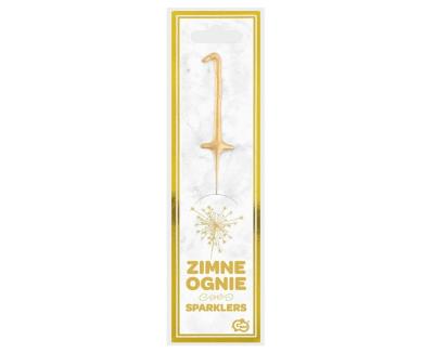 Opakowanie Zimne ognie złota cyfra 1