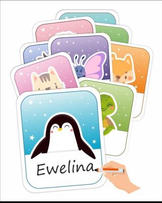 Opakowanie Znaczki do szatni - Zwierzaki 25szt + klej