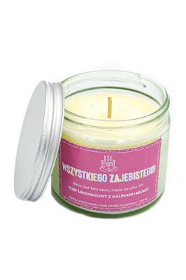 Zołza Świeca sojowa Wszystkiego zajebistego! 250ml. Producent: Zołza. SmakLiter.pl Zdjęcie produktu Zołza Świeca sojowa Wszystkiego zajebistego! 250ml