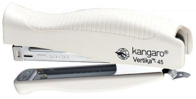 Zszywacz 30 kartek + zszywki beżowy. Wydawca: Kangaro. SmakLiter.pl Opakowanie Zszywacz 30 kartek + zszywki beżowy